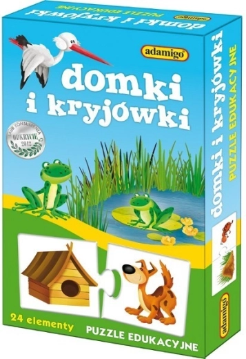 Domki i kryjówki - edukacyjna gra puzzle dla dzieci