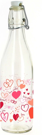 Butelka z zamknięciem patentowym z motywem serca 540 ml