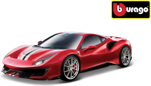 Metalowy model Bburago Ferrari 488 Pista 1:24 czerwony