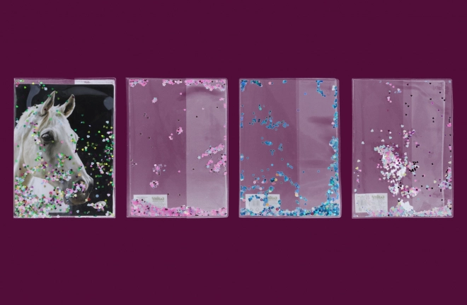 Okładka na zeszyt A5 brokatowa