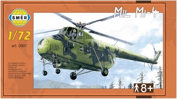 Plastowy model śmigłowca Mil Mi-4 w pudełku