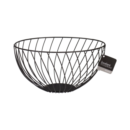 Czarny stalowy koszyk na owoce 13,5 cm