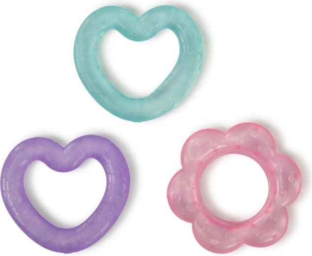 Bright Starts gryzaki wypełnione wodą – zestaw 3 kształtów, od 3 miesięcy