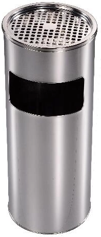 Kosz na śmieci z popielniczką, ocynkowany, 59 × 24 cm