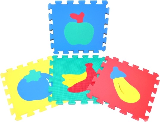 Miękkie piankowe puzzle OWOCE 30 × 30 cm, 10 szt.