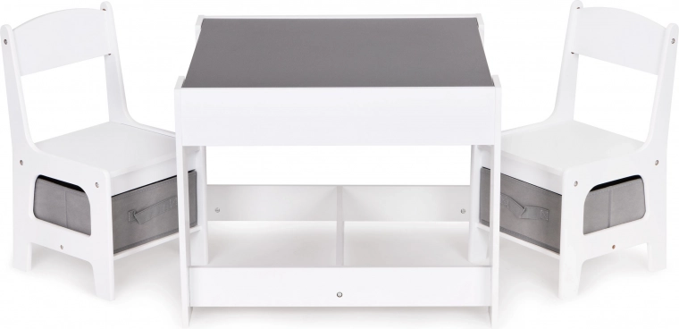 Meble dziecięce: drewniany stolik + 2 krzesełka ECOTOYS