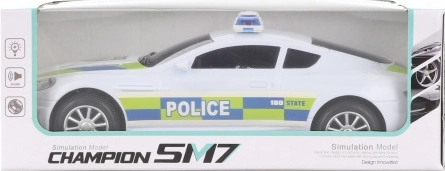 Policyjny samochód ze światłami i dźwiękami, zderzakowy