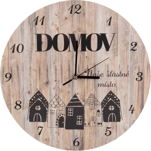 Zegar ścienny Dom… brązowy 34 cm