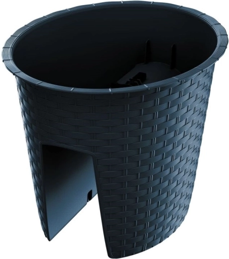 Doniczka na balustradę Ratolla Oval 30 cm antracyt