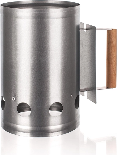 Rozpalacz do węgla drzewnego, ocynkowany 16,5 × 28 cm