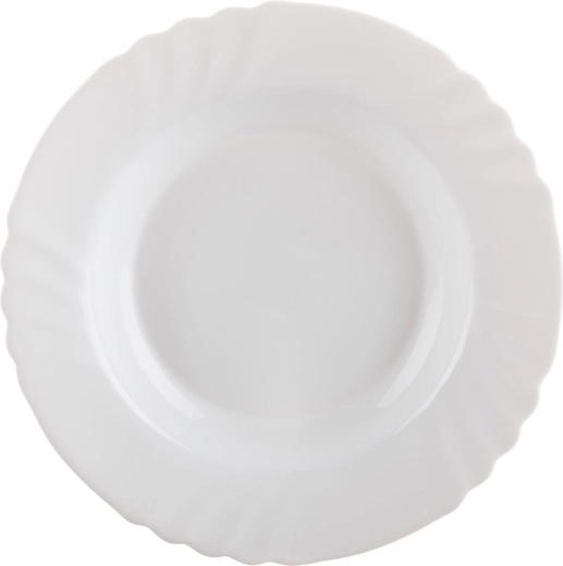 Głęboki szklany talerz EBRO 23,5 cm biały