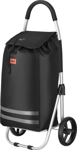 Składany wózek zakupowy 45 l NILS czarny