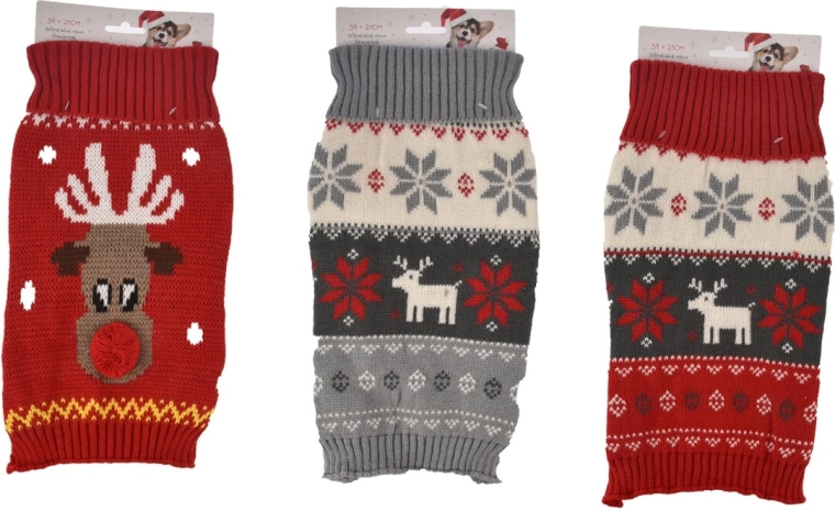 Świąteczny sweter dla pupila 21 × 35 cm (3 warianty)