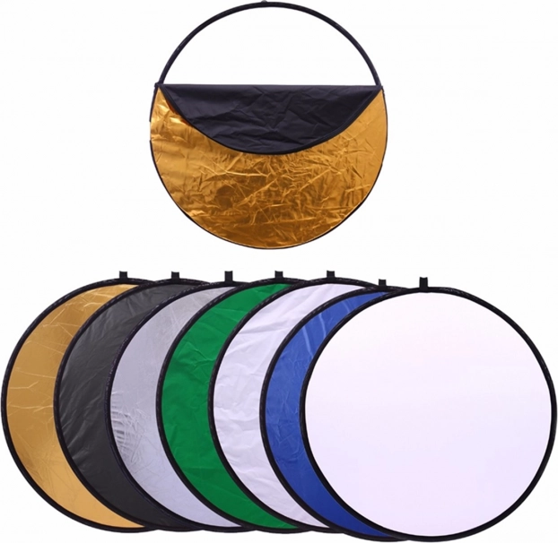 Składana blenda fotograficzna 7 w 1, okrągła 60 cm z dyfuzorem