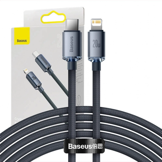 Kabel do szybkiego ładowania USB-C na Lightning Baseus 20W 2m czarny