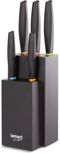 Lamart zestaw 5 noży w bloku Color