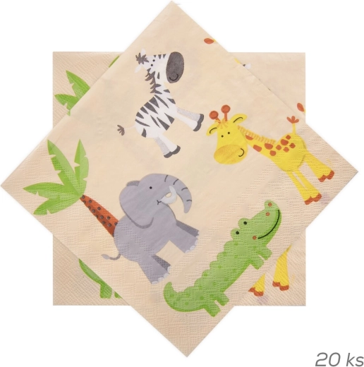 Papierowe serwetki zoo 33 × 33 cm 20 szt.
