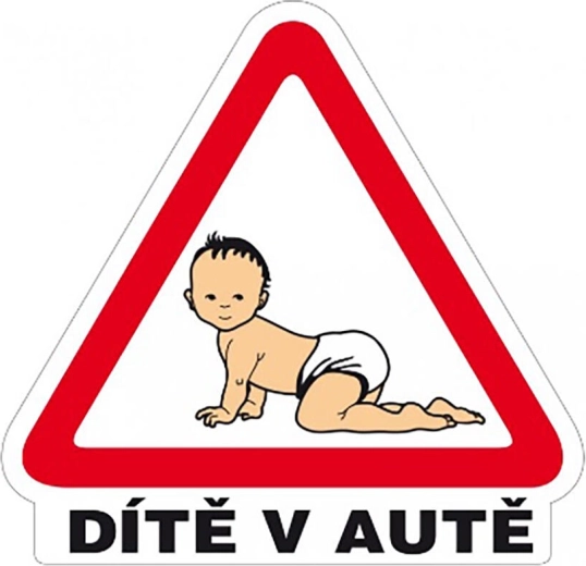 Naklejka Dziecko w aucie 160 × 155 mm