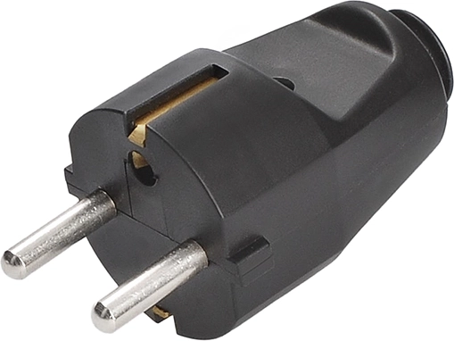 Solight wtyczka prosta IP20 czarna - 1 sztuka