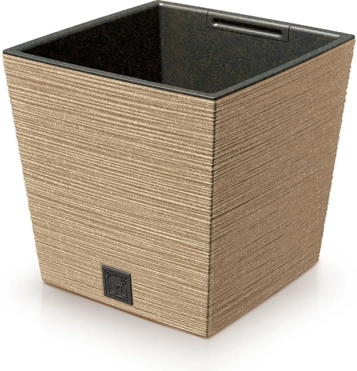 Donica Furu Square Low Eco Wood z wkładem 29,5 cm – naturo