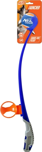 Nerf Dog przezroczysty wyrzutnia piłek Air Strike z piłką tenisową bez piszczałki 41,5 cm