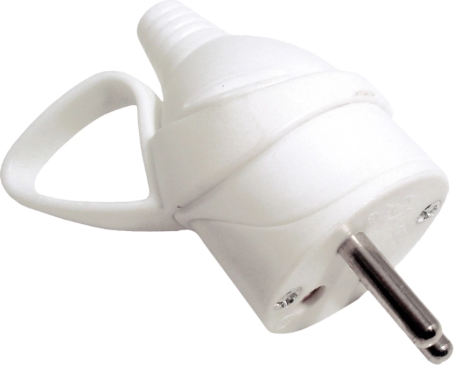 Solight wtyczka prosta z uchwytem IP20 biała