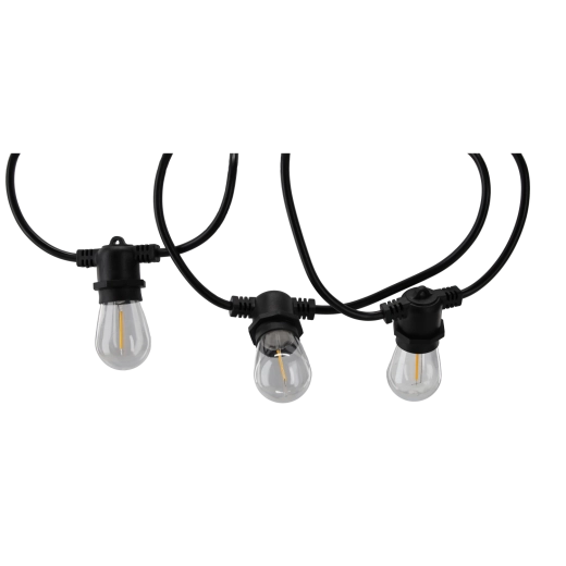 Ogrodowa girlanda świetlna FILAME 10x LED E27, ciepła biel, 10 m, IP44, 230 V