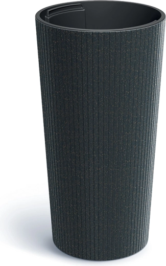 Doniczka Lamia Slim Eco Wood 25 cm antracyt