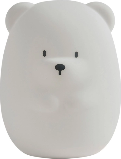 Nattou nocna lampka LED z silikonu – miś 16 cm