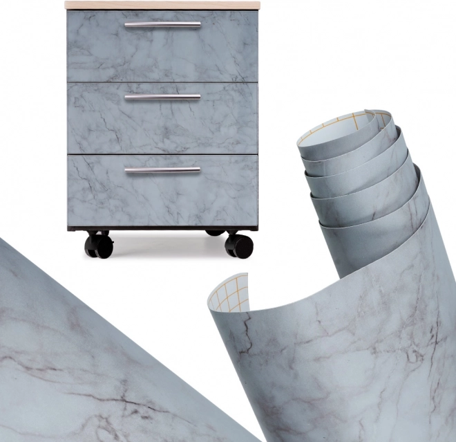 Samoprzylepna folia dekoracyjna szary marmur 1,22 × 50 m