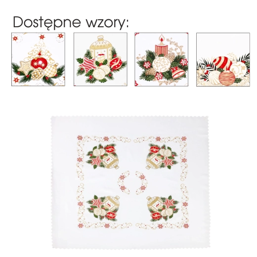 Świąteczny dekoracyjny obrus 80 × 80 cm