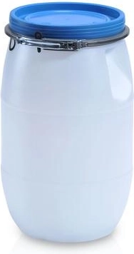 Plastowa beczka 220 l z pokrywą zaciskową