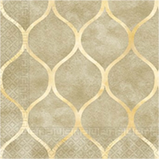 Serwetki z orientalnym wzorem, 3-warstwowe 33 × 33 cm