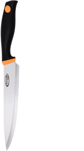 Nóż szefa kuchni 20 cm ze stali nierdzewnej z szarą antypoślizgową rękojeścią