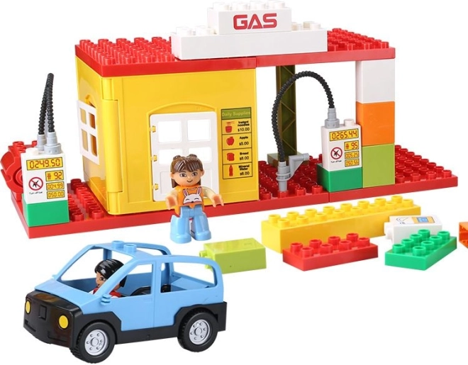 Zestaw klocków – stacja benzynowa (48 klocków)
