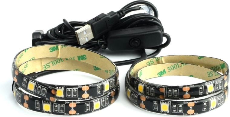 Retlux USB LED do telewizora i monitora, zimna biel