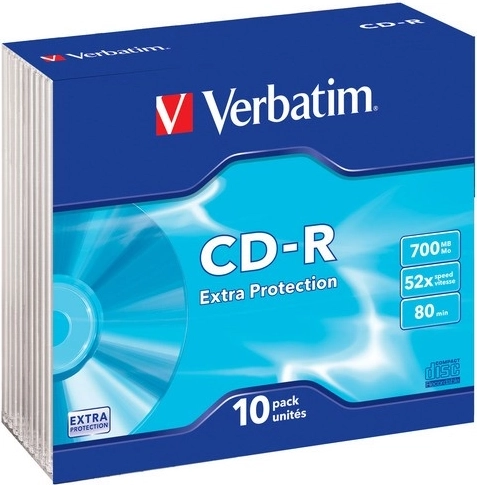 Verbatim CD-R Extra Protection 700 MB 52x Slim Case - 10 szt.