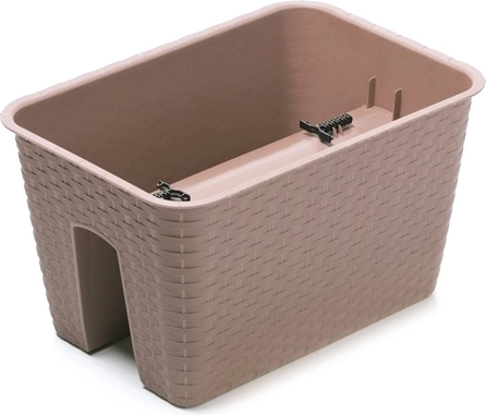 Doniczka na balustradę Ratolla 40 cm mocca