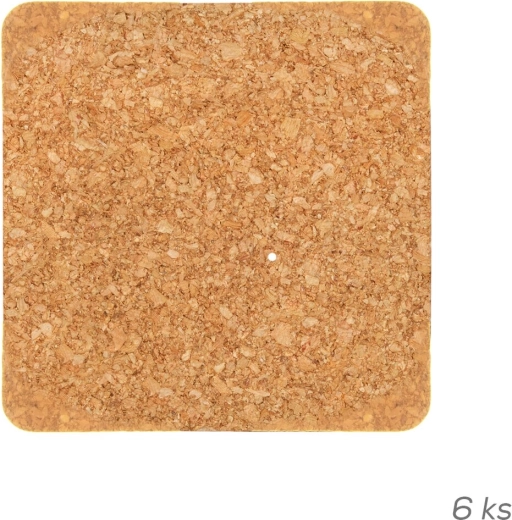 Korkowe podkładki 9,5 × 9,5 cm (6 szt.)