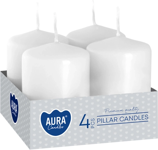 Adwentowe świeczki 60 × 40 mm białe (4 szt.)