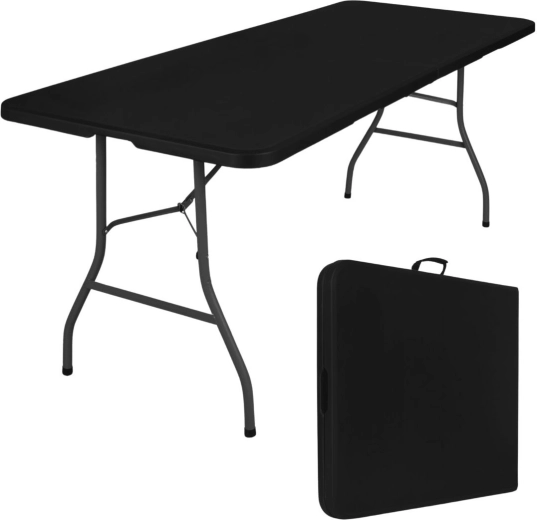 Składany stół ogrodowy/cateringowy 180 cm czarny - 1 sztuka