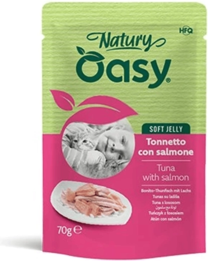Oasy Natury Soft Jelly – tuńczyk z łososiem w galarecie, 70 g