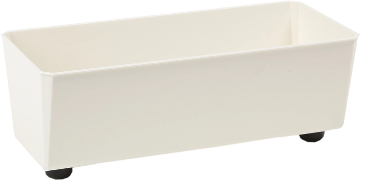 Miska na kwiaty Saga 37,5 × 17 cm – kremowa, z recyklingowanego plastiku