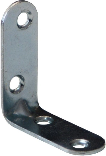 Kątownik montażowy z przetłoczeniem, biały ocynk 50 × 18 × 2 mm (20 szt.)