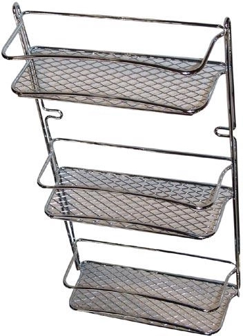 Półka łazienkowa STAR, 3 poziomy, chrom, 23 × 10 × 46 cm