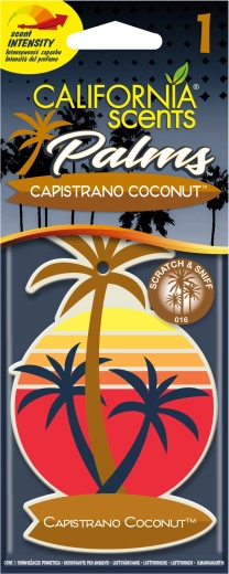 Zawieszka zapachowa do auta California Scents Palm Capistrano Coconut