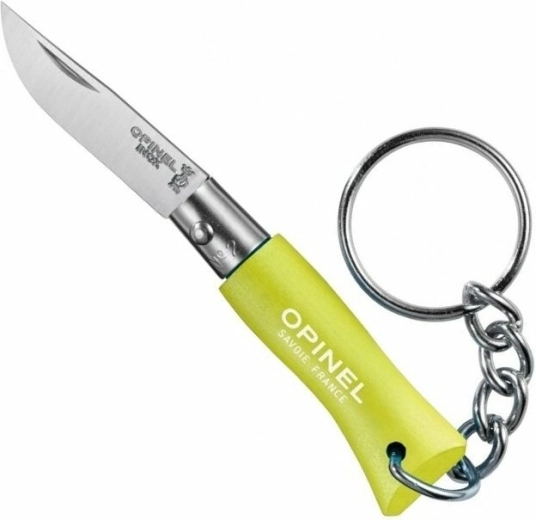 Opinel N°02 brelok do kluczy – nóż kieszonkowy 3,5 cm, jasnozielony, drewno bukowe