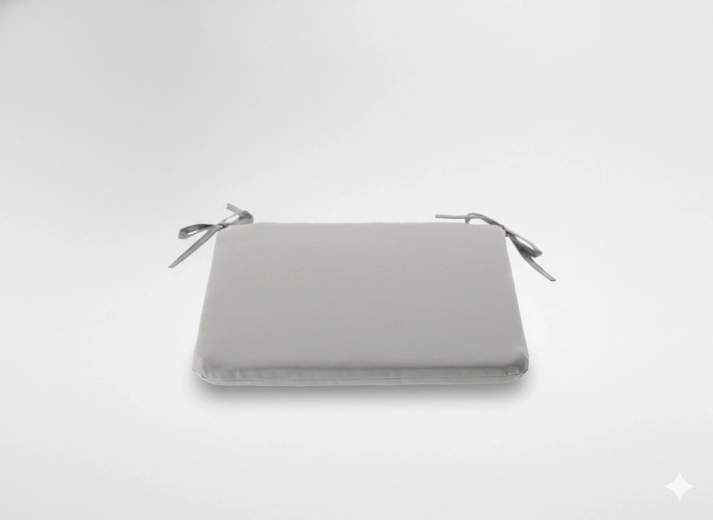 Poduszka na krzesło 40 × 40 × 3 cm, jasnoszara