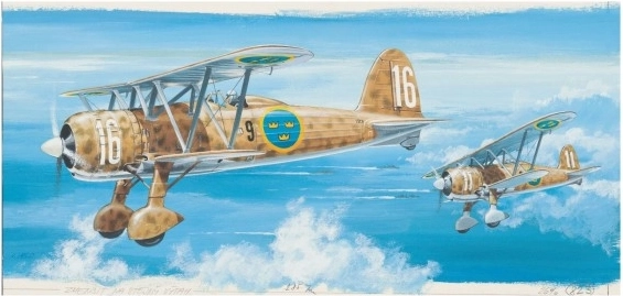 Model Fiat C.R. 42 FALCO 20,9x24,1cm w pudełku 31x13,5x3,5cm