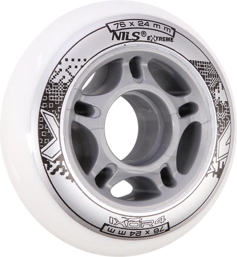 Kółka NILS EXTREME PU 76 × 24 białe (zestaw 4 szt.)